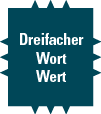 Dreifacher Wort Wert Logo
